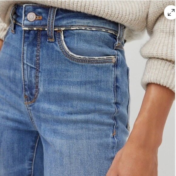 Anthropologie Pilcro High-Rise Leopard-Trimmed Skinny Jeans – Size 25 - Picture 8 of 8